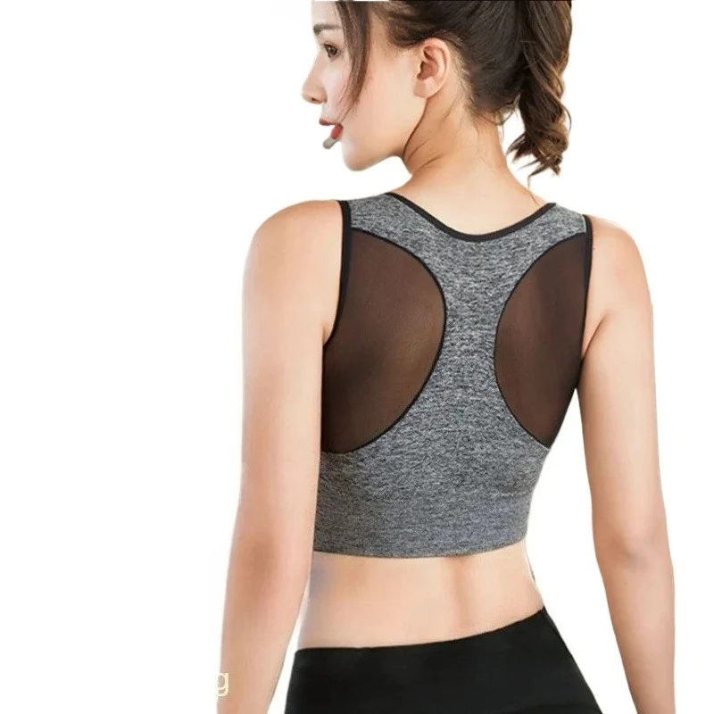 Sheer Mesh Bra - Sports Bra for Women Gym Without