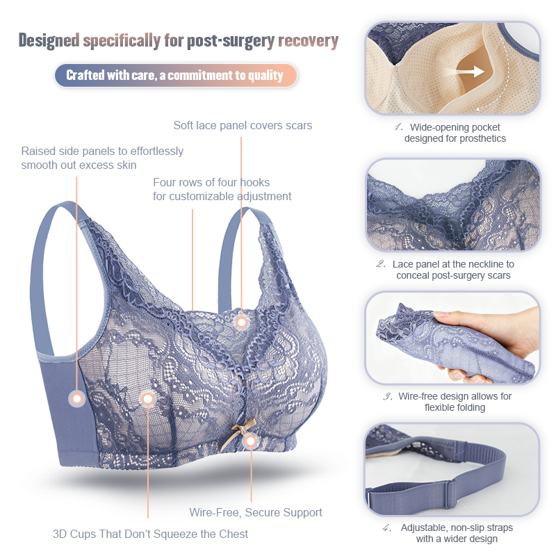Post breast surgery bra, power - Mastectomy Bra Pocket review and price