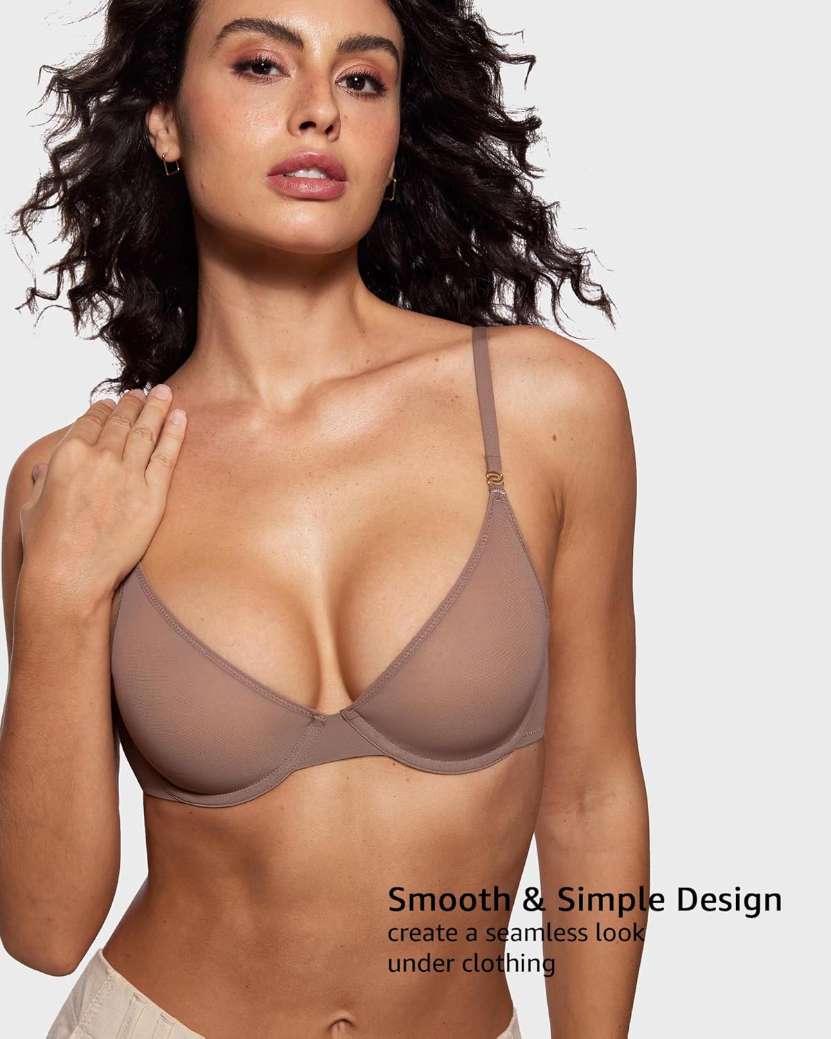 Women's Cosnufy Sheer Balconet - Demi Bra Balconette review and price