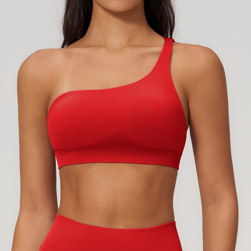 Spring Single-Shoulder Sporty  - Sports Bra Racerback review and price
