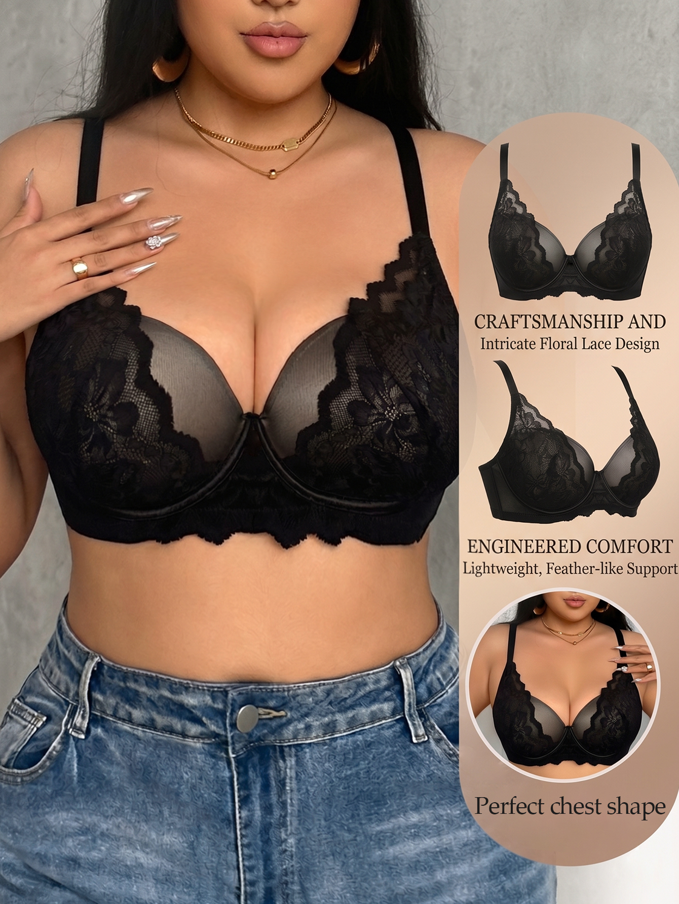 Wide Strap Plus Size Women Bra - Minimizer Bra Women review and price