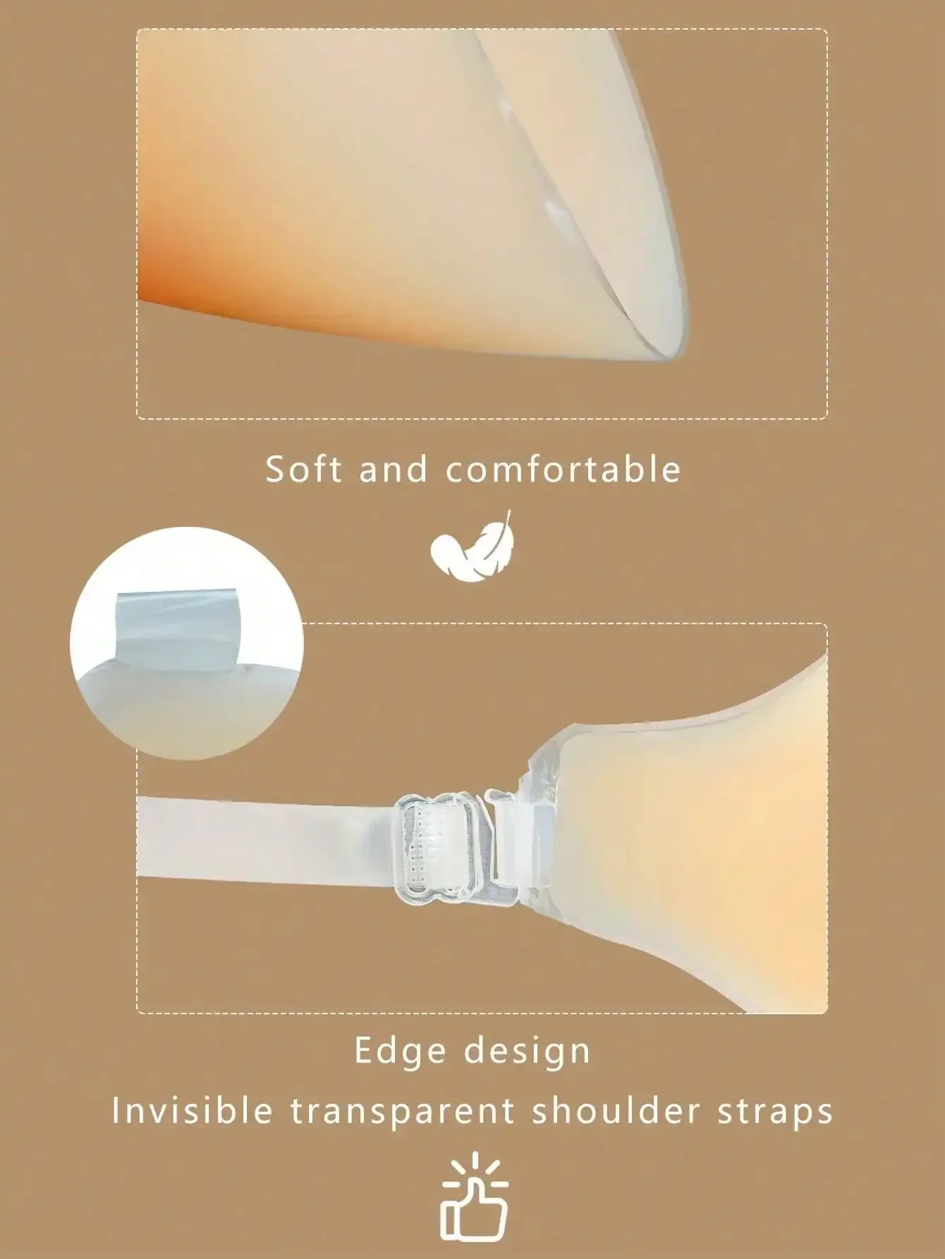 1pc Invisible Backless Straple - Push Up Bra Silicone review and price