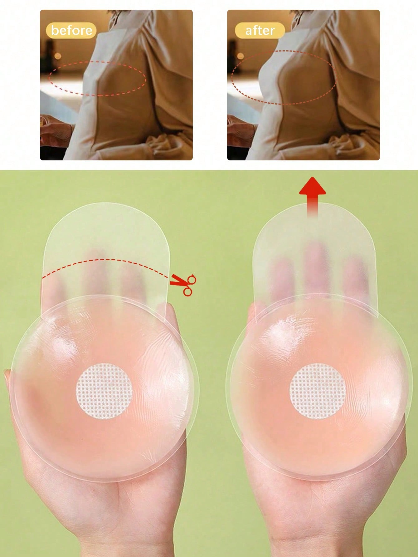 6.5cm Invisible Silicone Breas - Strapless Bra Adhesive review and price