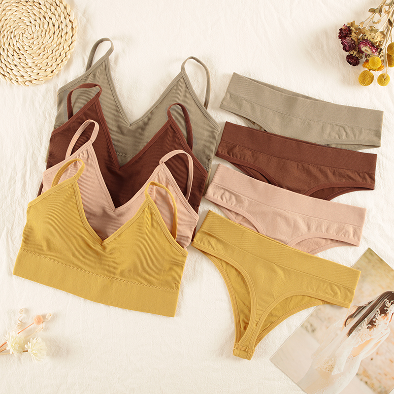 CHRLEISURE Women Underwear Set - T Shirt Bra Seamless review and price